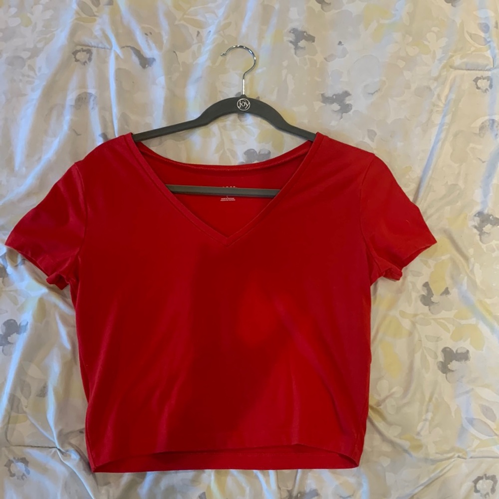 wild fable red crop top size large